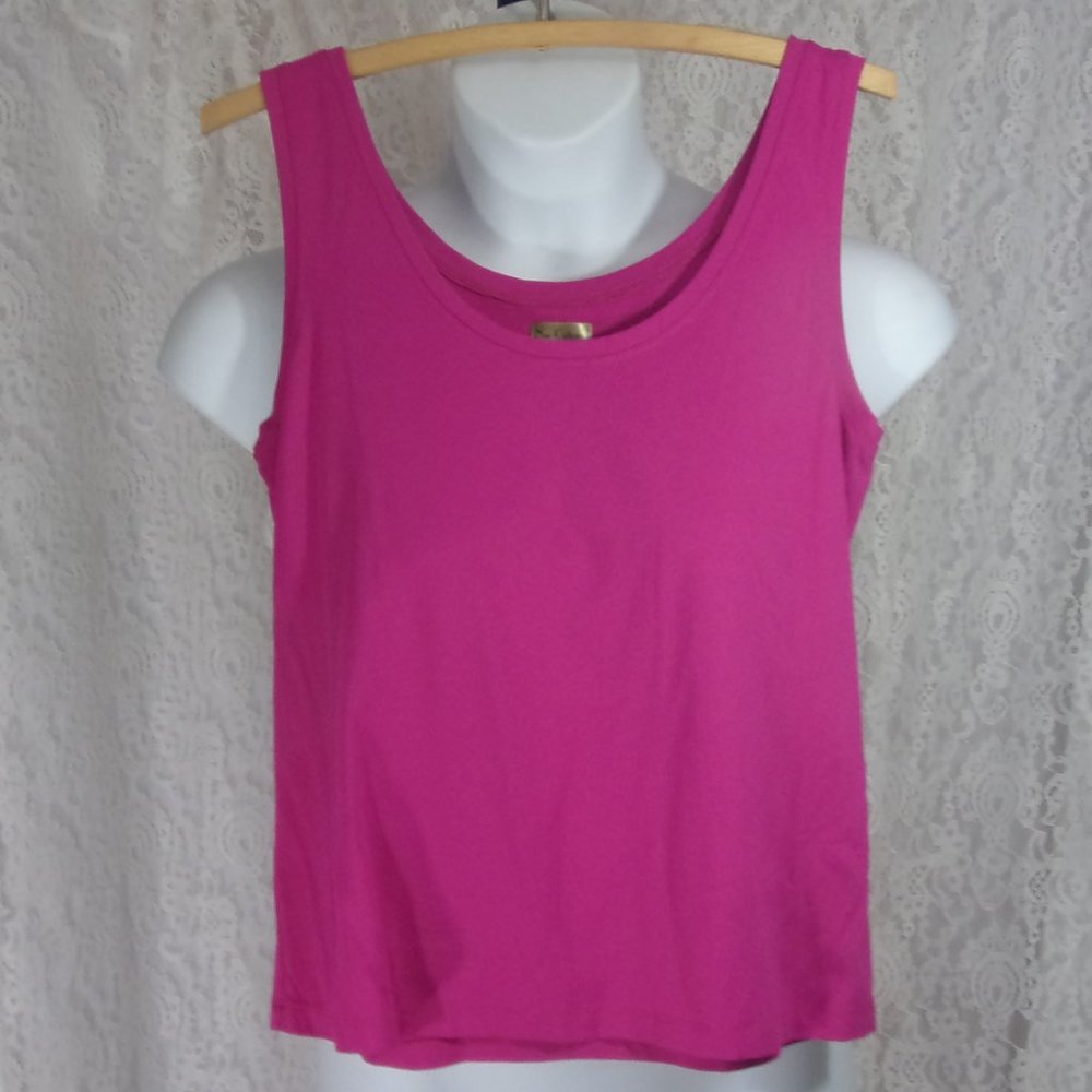 Nue Options Essentials Tank Top Stretch Hot Pink NWOT